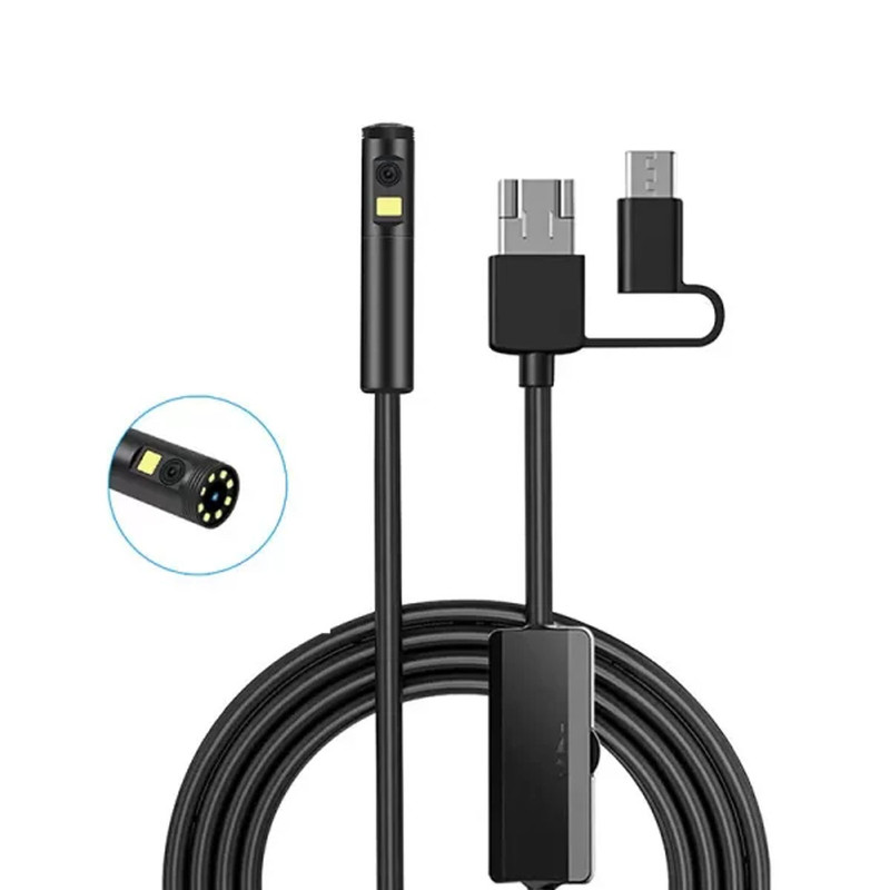 دوربین شلنگی مدل 2 لنز ضدآب 20M HD 360 NEW