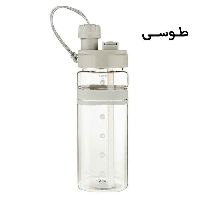 قمقمه ورزشی نی دار مدل Zannuo New گنجایش 0.6 لیتر