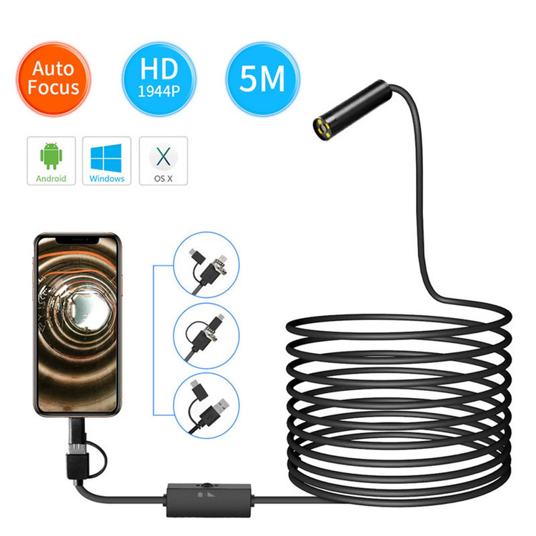 دوربین آندوسکوپی مدل اتوفوکوس ضدآب کد 5MP FULL HD