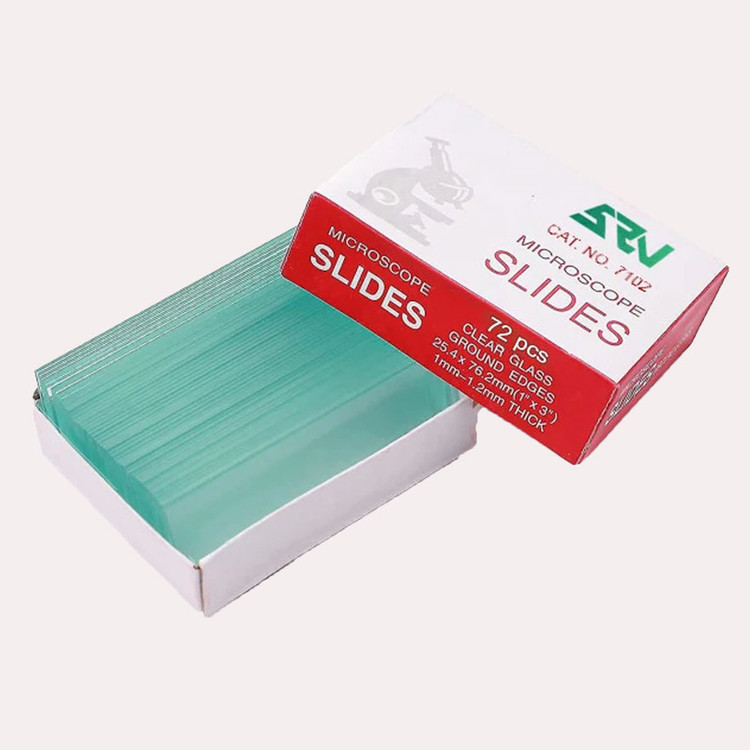 اسلاید میکروسکوپ مدل شیشه ای کد 72PCS بسته 72 عددی