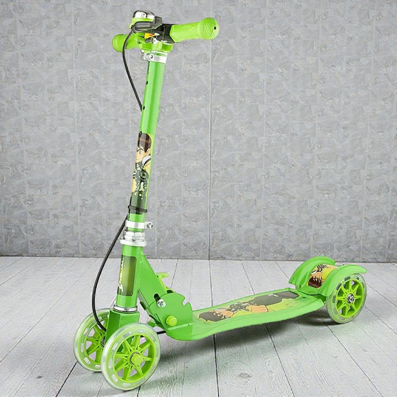 اسکوتر رجال مدل چهار چرخ کد Folding به همراه زنگ هشدار ظرفیت وزنی 75 کیلوگرم