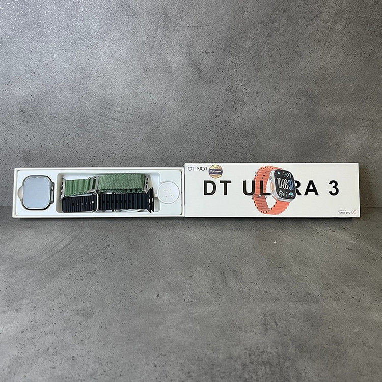 ساعت هوشمند 2.2 اینچی دی تی نامبر وان مدل DT ULTRA 3 با بند سیلیکونی
