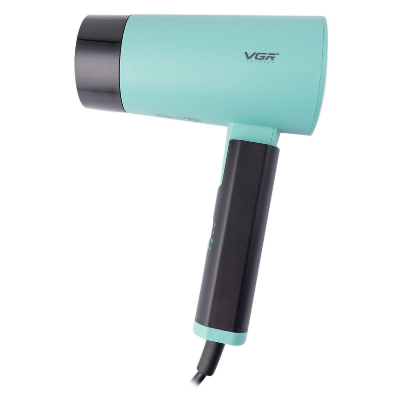 سشوار مسافرتی 1600 وات وی جی ار مدل V-426، موتور DC، وزن 600 گرم، المنت فلز، دارای سری متمرکزکننده باریک با ویژگی صافکنندگی، با قابلیت باد سرد