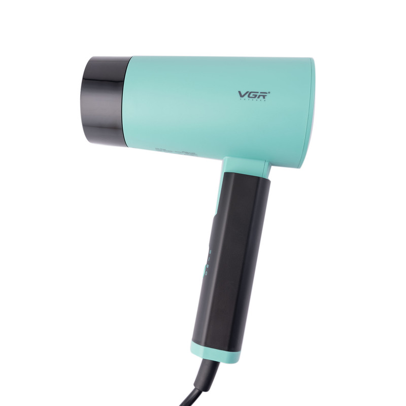 سشوار مسافرتی 1600 وات وی جی ار مدل V-426، موتور DC، وزن 600 گرم، المنت فلز، دارای سری متمرکزکننده باریک با ویژگی صافکنندگی، با قابلیت باد سرد