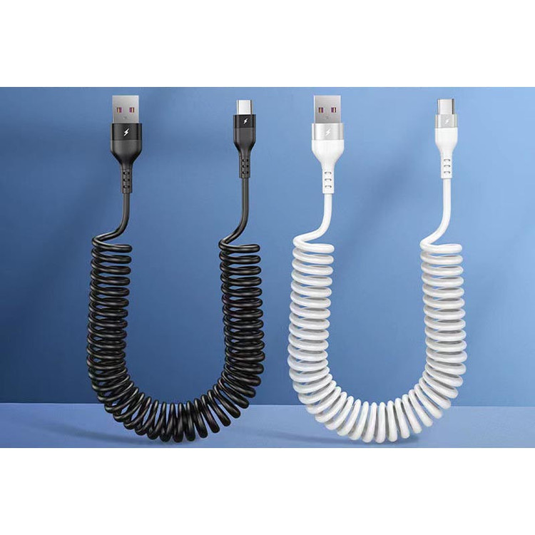 کابل تبدیل USB به USB-C مدل Spring طول 1 متر