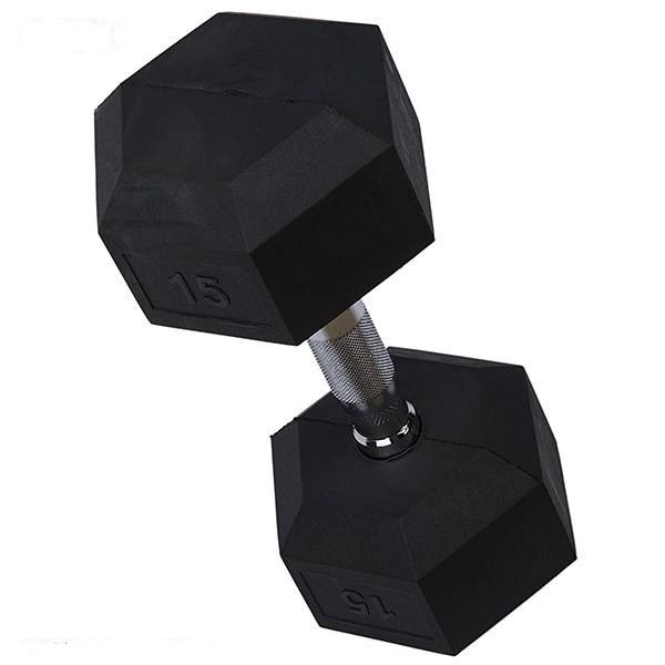 دمبل مدل Hexagonal وزن 15 کیلوگرم بسته 2 عددی