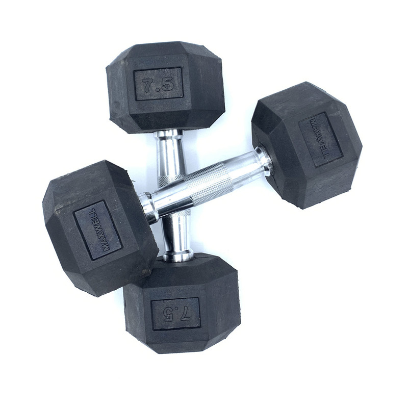 دمبل مکسول کد MX75 وزن 7.5 کیلوگرم بسته ۲ عددی