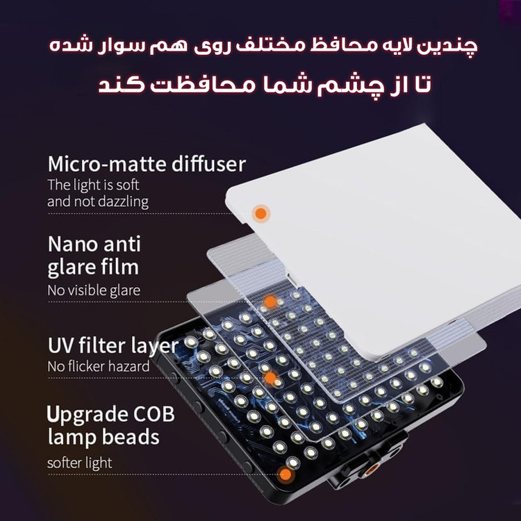 نور ثابت ال ای دی مدل M16-RGB