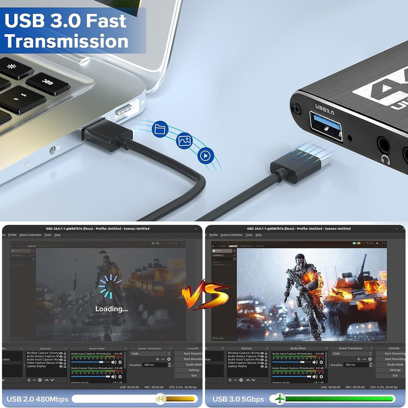 کارت کپچر مدل 4K HDMI USB 3.0 60fps