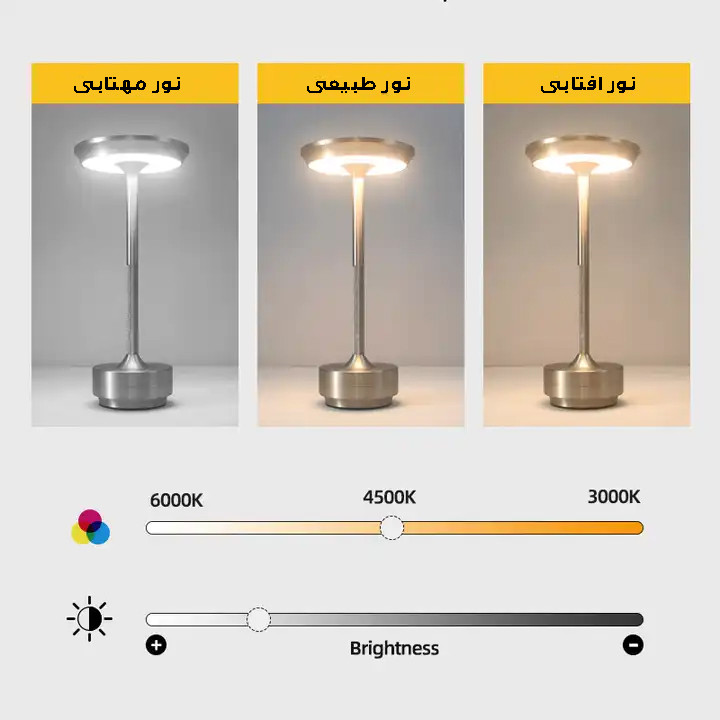 چراغ رومیزی مدل شارژی IRON-MUSHROOM