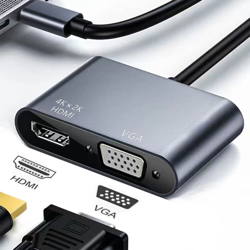مبدل USB-C به HDMI/VGA مدل DJ61316