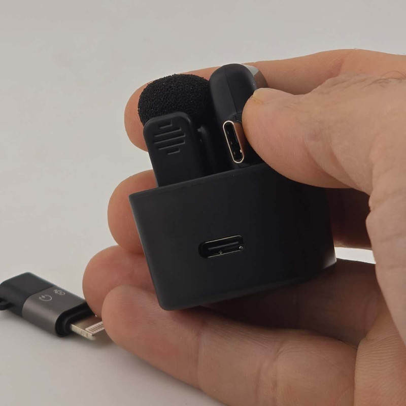 ست میکروفن بی سیم مدل SX-35 MINI با درگاه اتصال لایتنینگ و تایپ سی
