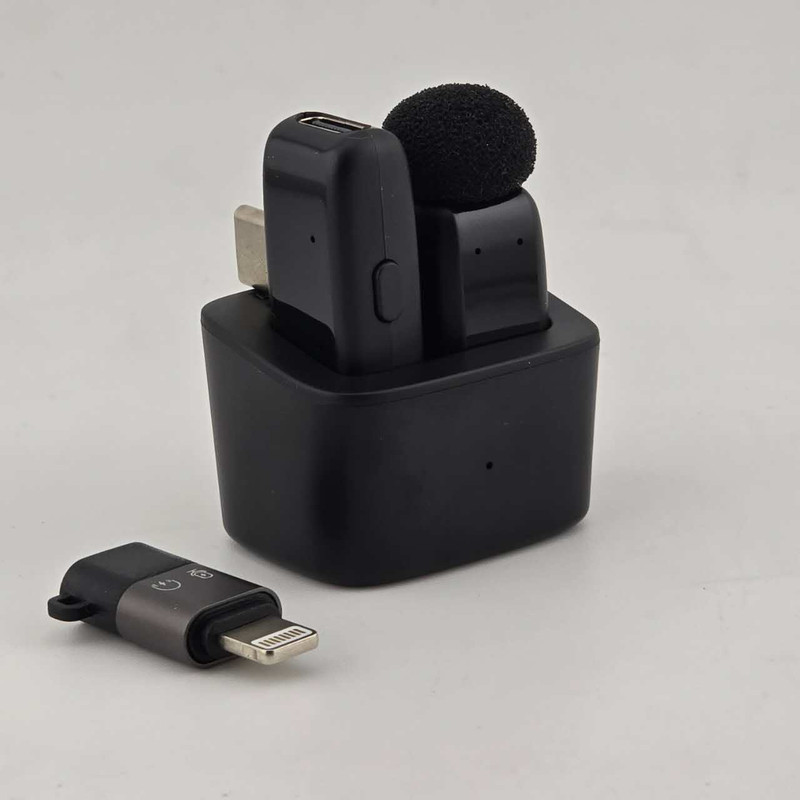 ست میکروفن بی سیم مدل SX-35 MINI با درگاه اتصال لایتنینگ و تایپ سی