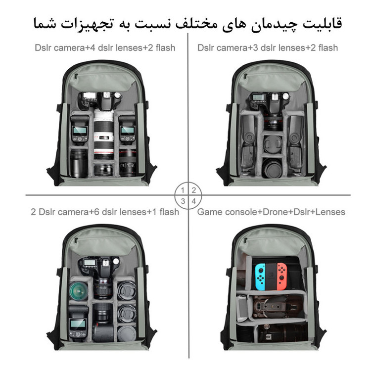 کوله پشتی دوربین پلوز مدل Outdoor