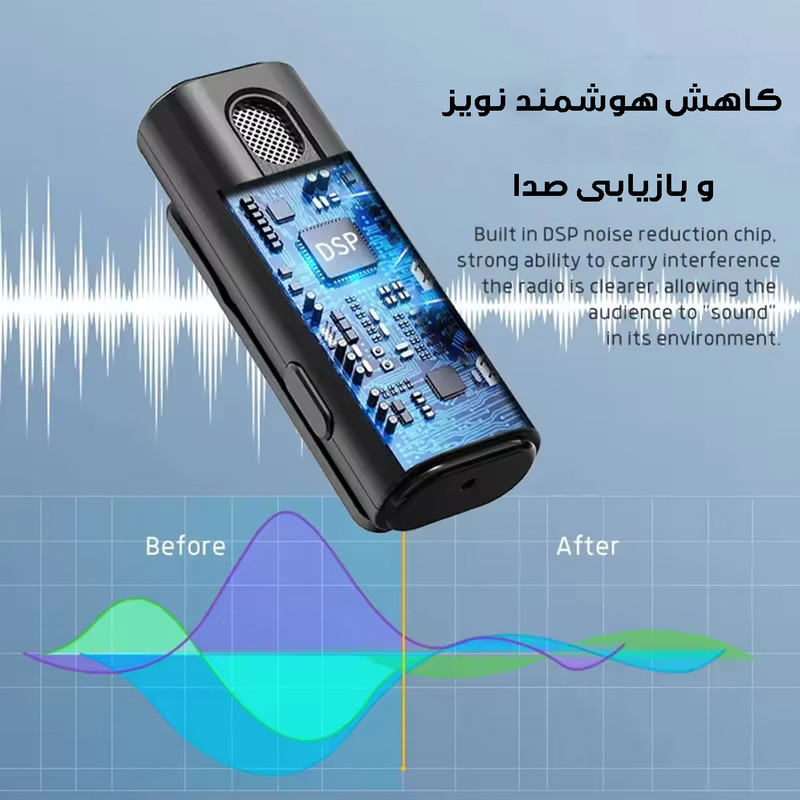 ست میکروفون بی سیم مدل 91-lightning