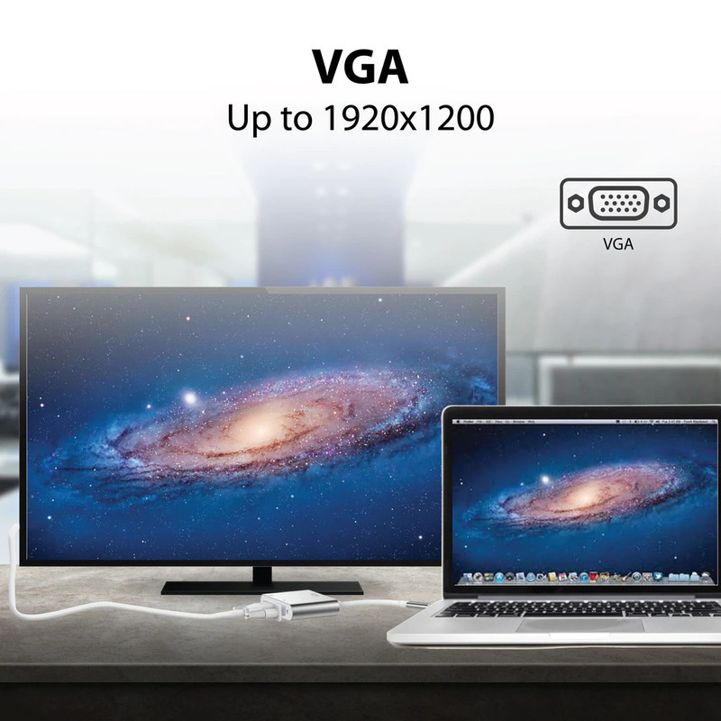 مبدل USB-C به VGA/HDMI مدل HK-1CT2P