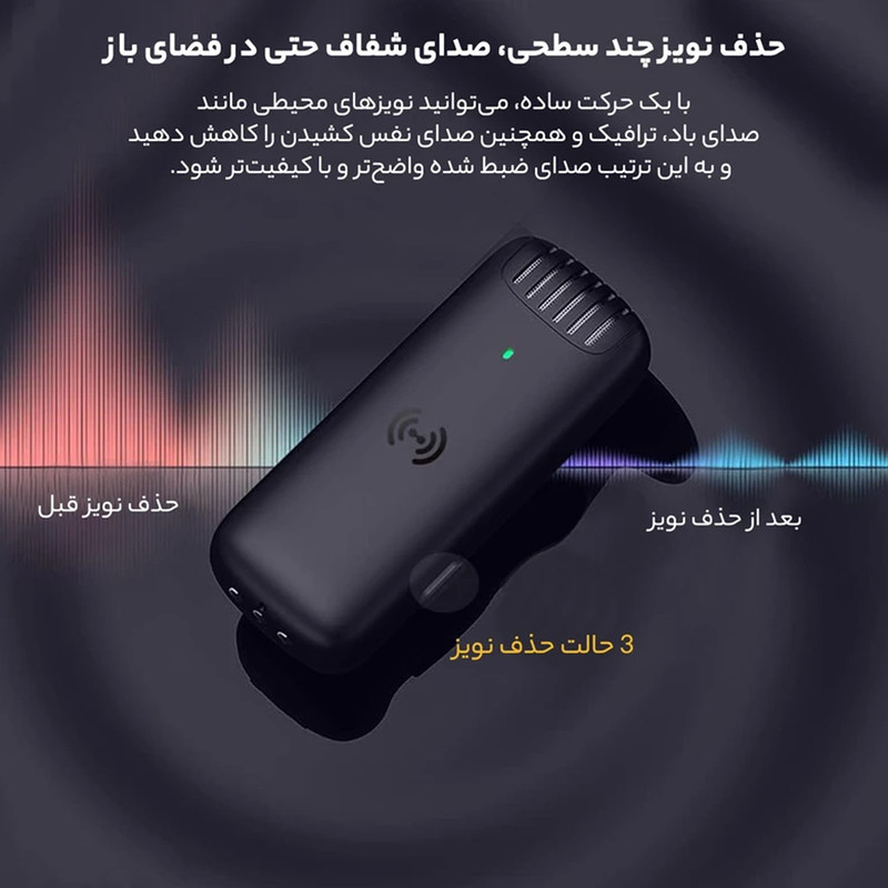ست میکروفن بی سیم لومیز مدل J11 با درگاه اتصال لایتنینگ