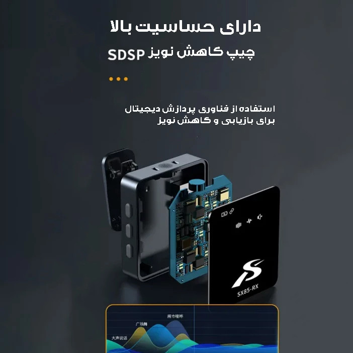 ست میکروفن بی سیم مدل SX85 LIGHTNING 2MIC