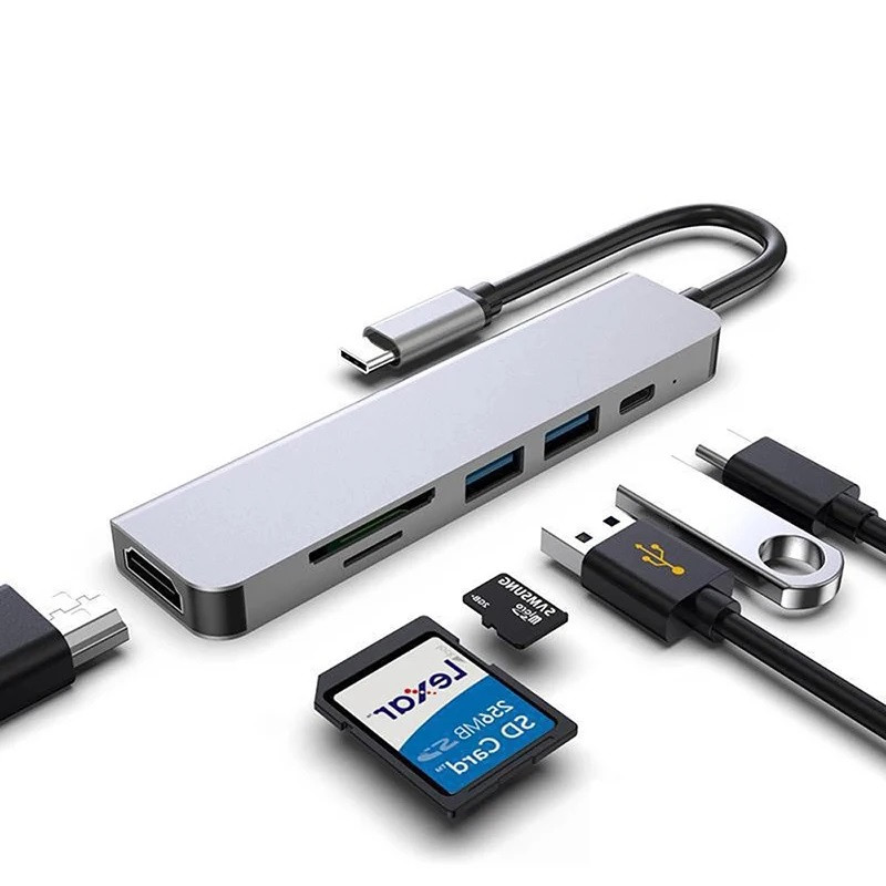 هاب ۶ پورت USB-c مدل szvivid