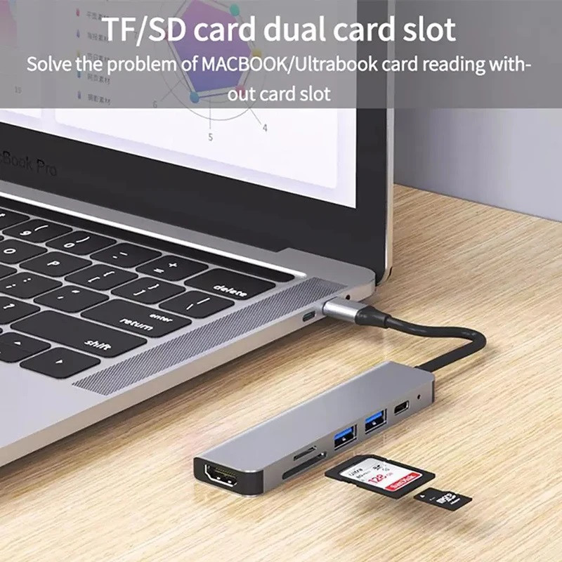 هاب ۶ پورت USB-c مدل szvivid