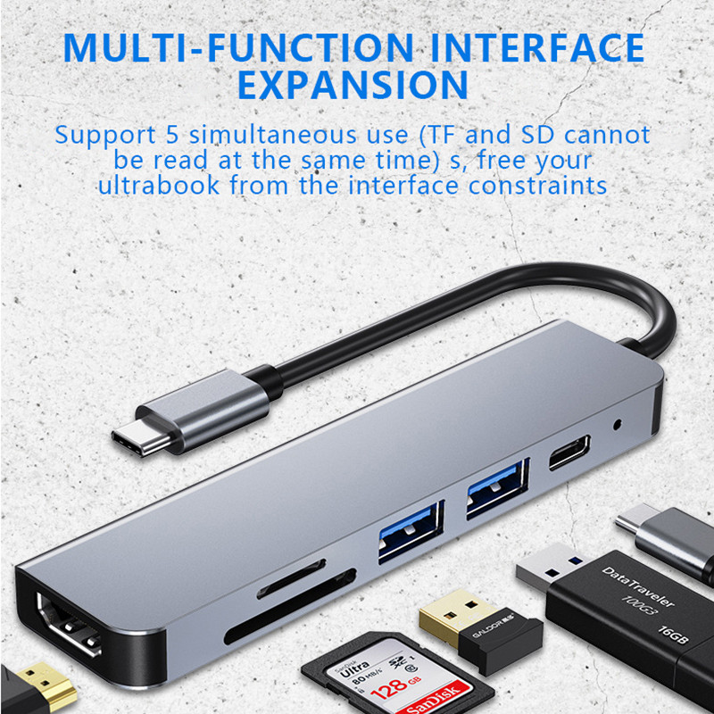 هاب ۶ پورت USB-c مدل szvivid