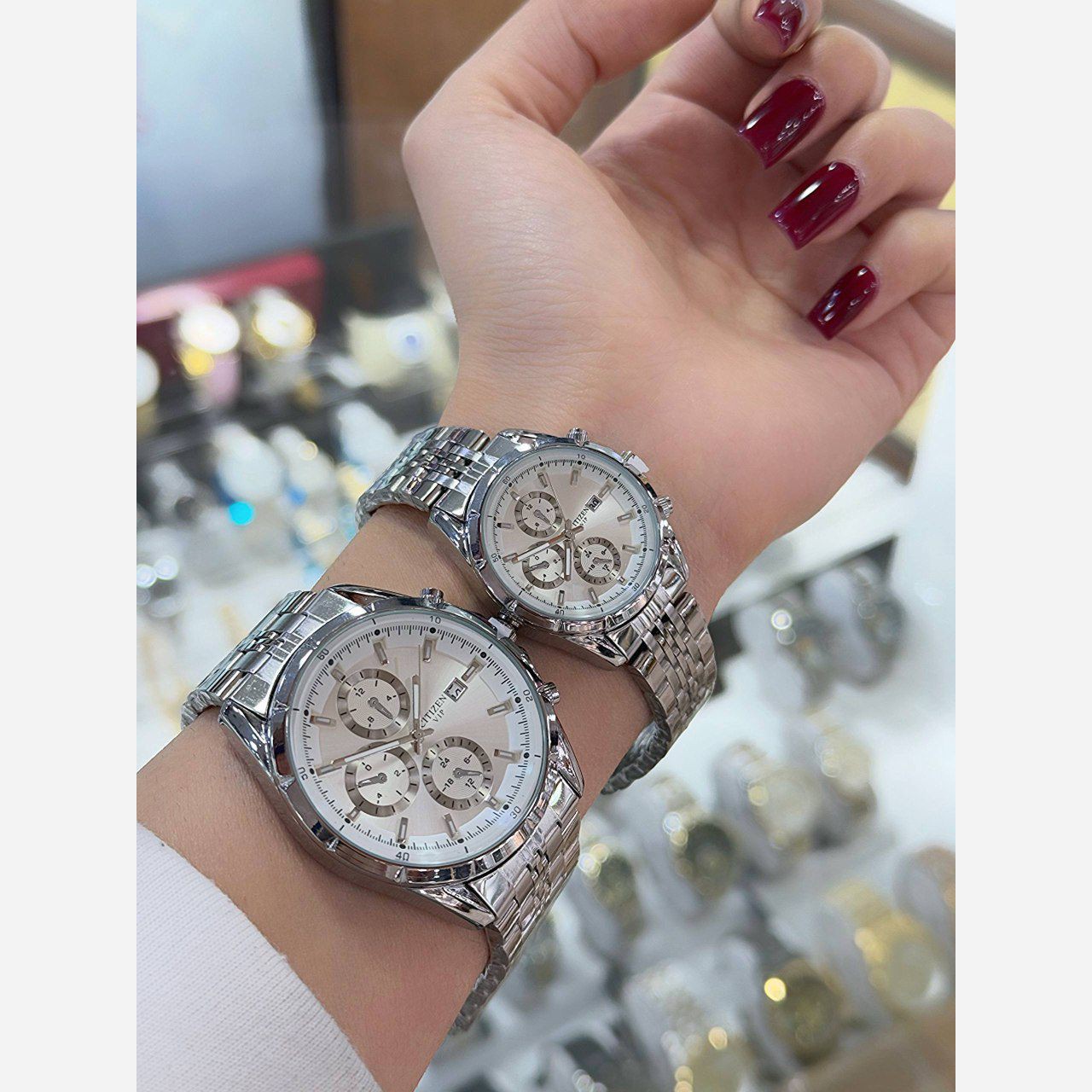 ساعت زنانه و مردانه سیتیزن با کیفیت بالا رنگ ثابت استیل فول تاریخ دار