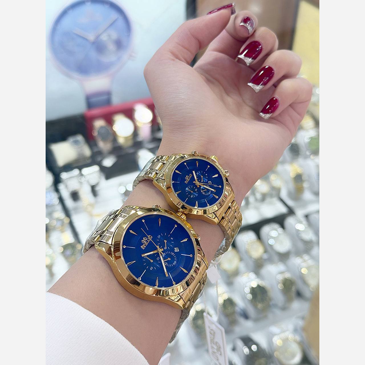 ست ساعت زنانه و مردانه سویسلند کیفیت عالی شیک و زیبا تاریخ دار ارسال رایگان