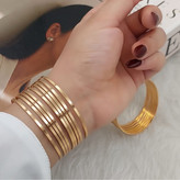 النگو دو میل اینه ای مشابه طلا شیک و تمیز رنگ ثابت برند ysx ارسال رایگان