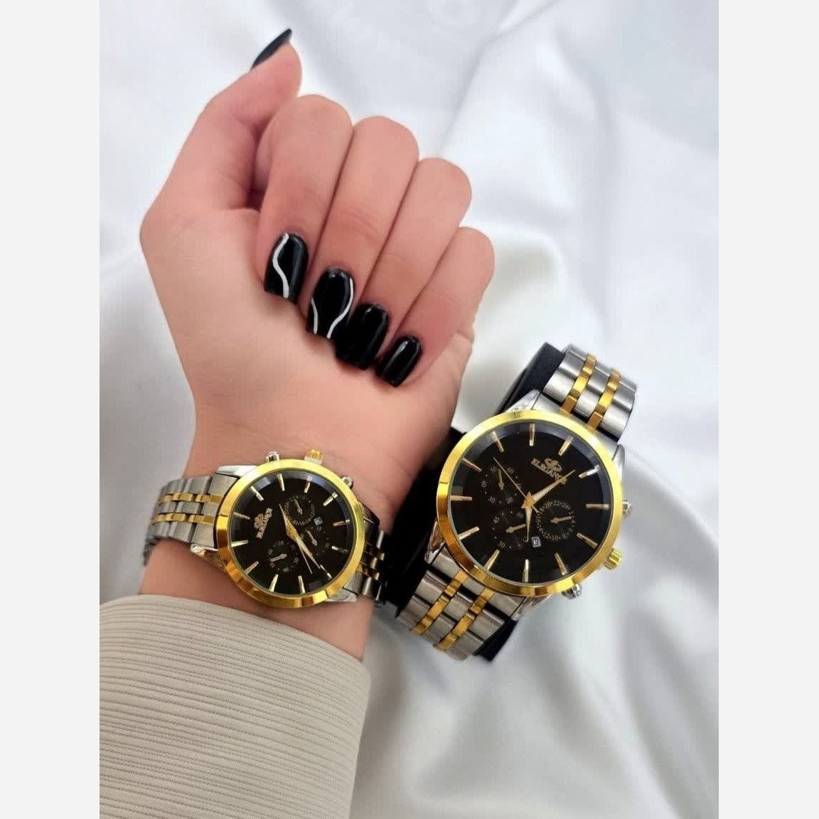 ساعت الگانس زنانه و مردانه کیفیت عالی شیک و زیبا فروش به صورت تک و ست ۔ ساعت زنانه ۔ ساعت مردانه