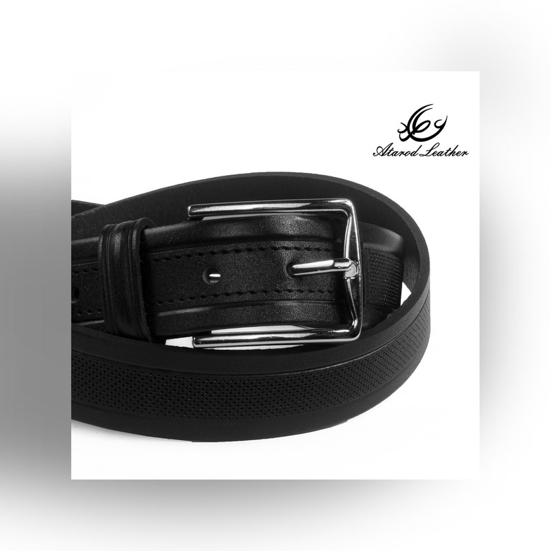 کمربند مردانه چرم عطارد مدل چرم طبیعی گاومیش کد B35