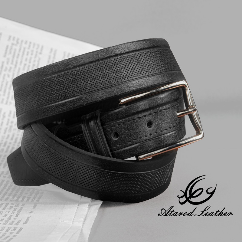 کمربند مردانه چرم عطارد مدل چرم طبیعی گاومیش کد B35