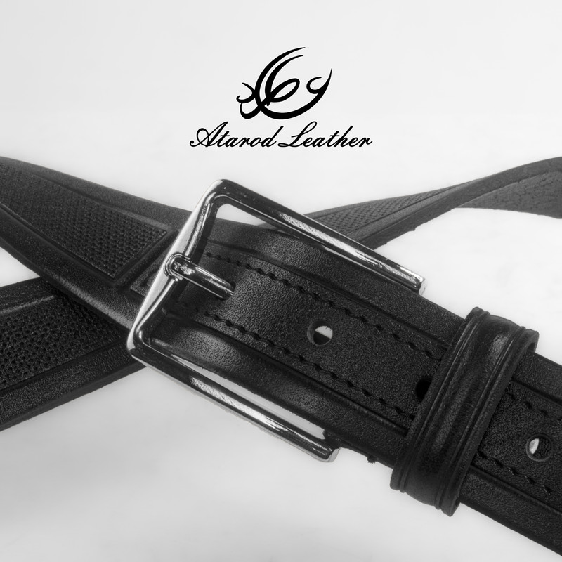 کمربند مردانه چرم عطارد مدل چرم طبیعی گاومیش کد B35