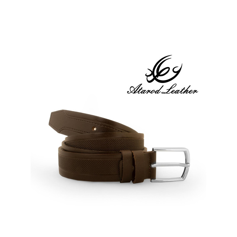 کمربند مردانه چرم عطارد مدل چرم طبیعی گاومیش کد B35