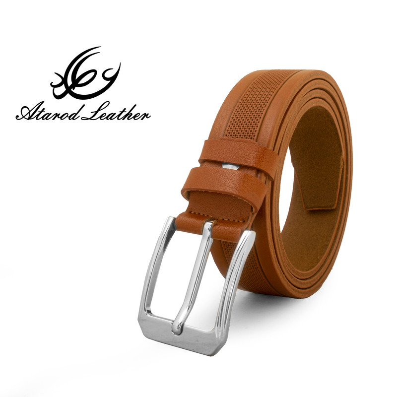 کمربند مردانه چرم عطارد مدل چرم طبیعی گاومیش کد B35
