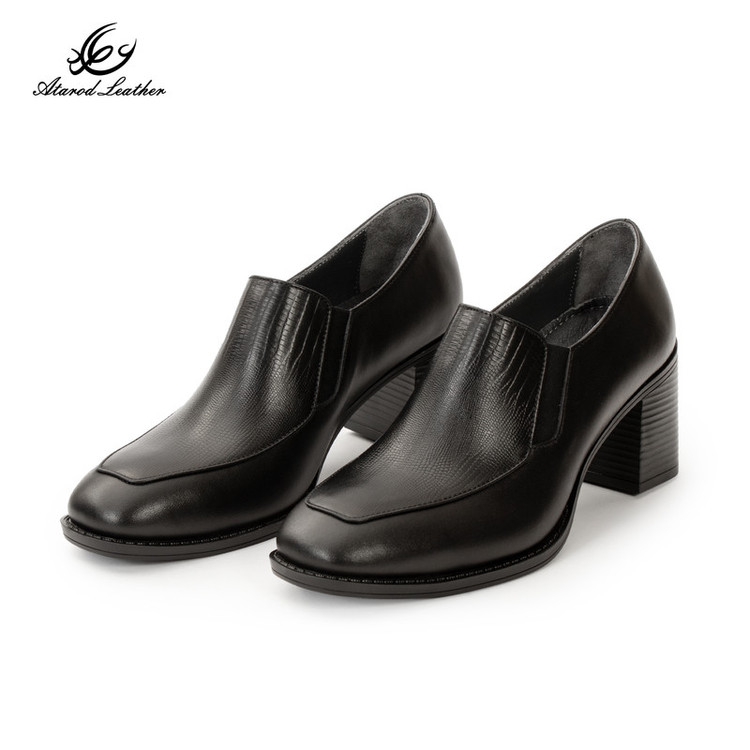 کفش پاشنهدار زنانه چرم عطارد مدل SH395