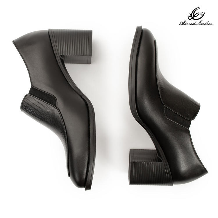 کفش پاشنهدار زنانه چرم عطارد مدل SH395