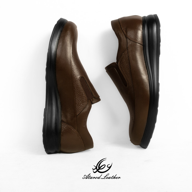 کفش طبی مردانه چرم عطارد مدل چرم طبیعی کد SH52