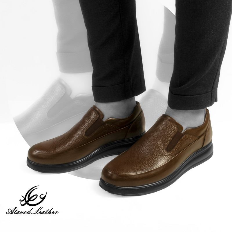 کفش طبی مردانه چرم عطارد مدل چرم طبیعی کد SH52