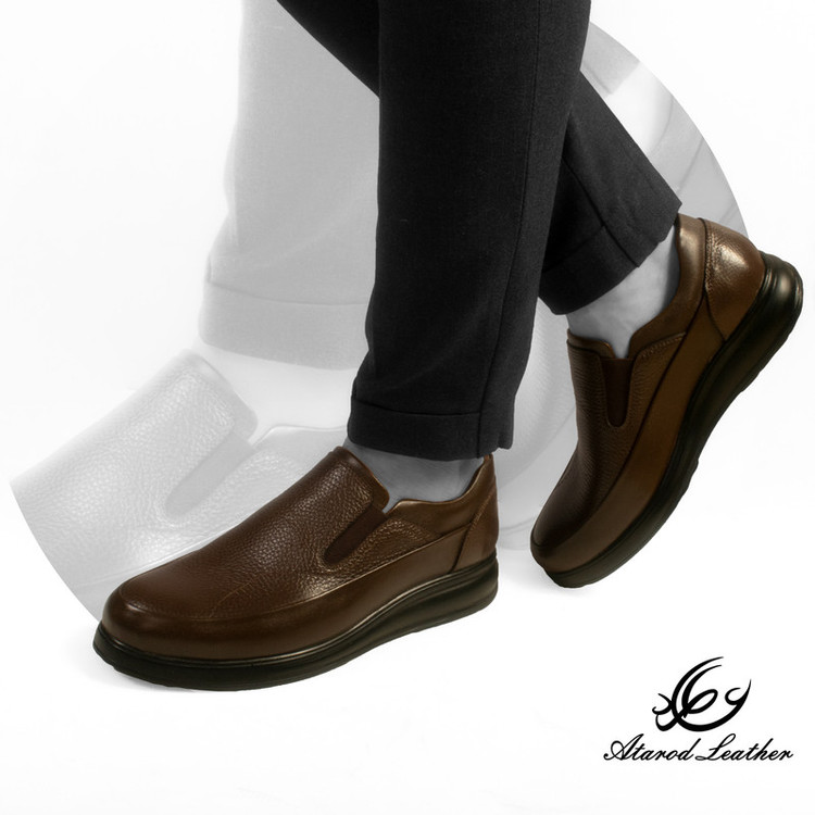 کفش طبی مردانه چرم عطارد مدل چرم طبیعی کد SH52