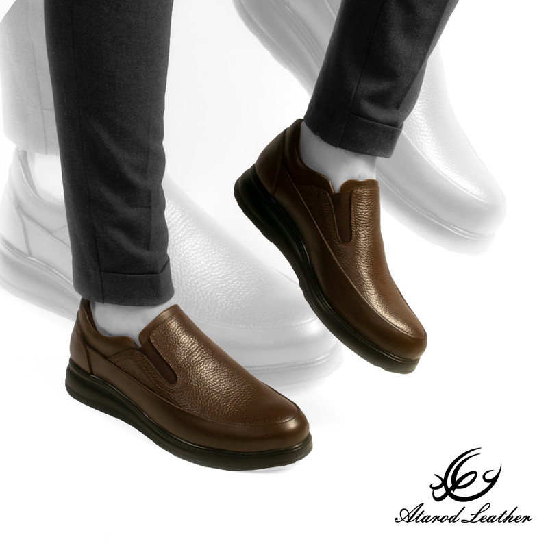 کفش طبی مردانه چرم عطارد مدل چرم طبیعی کد SH52