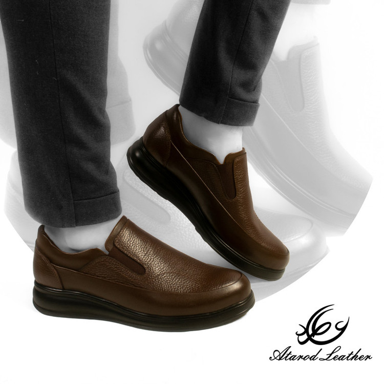 کفش طبی مردانه چرم عطارد مدل چرم طبیعی کد SH52