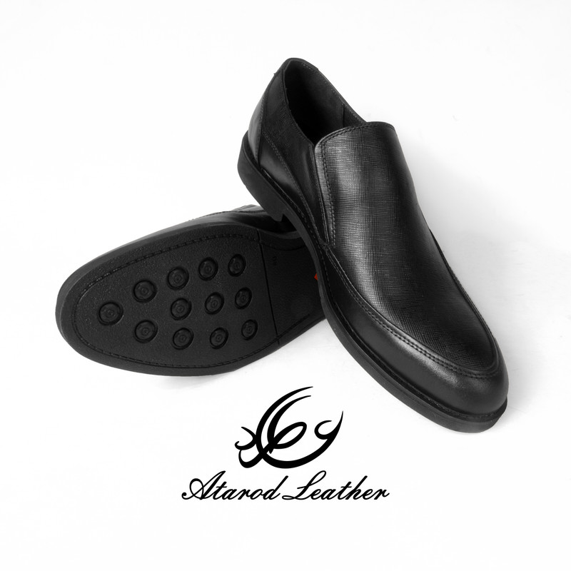 کفش مردانه چرم عطارد مدل چرم طبیعی کد SH96