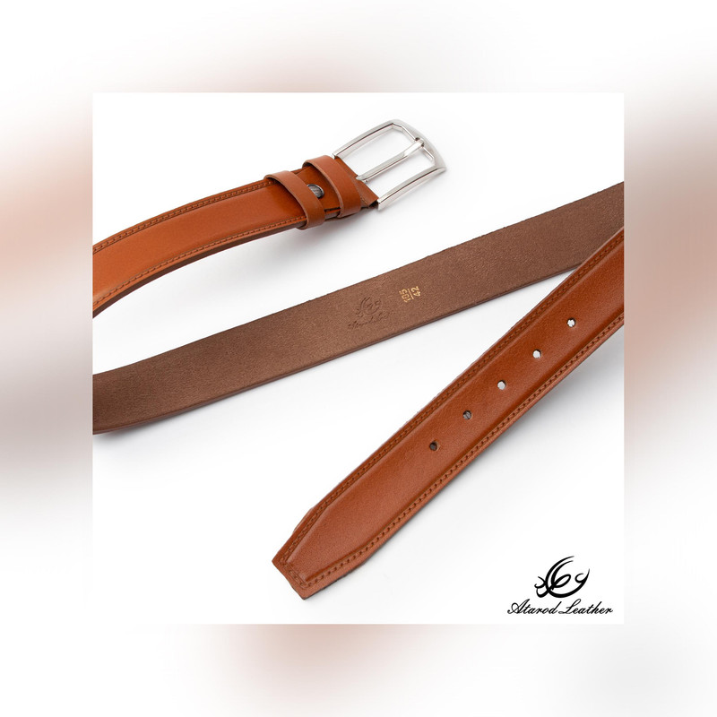 کمربند مردانه چرم عطارد مدل چرم طبیعی کد B72