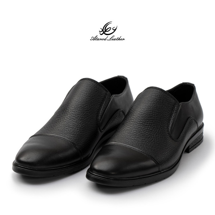کفش رسمی مردانه چرم عطارد مدل چرم طبیعی کد SH361