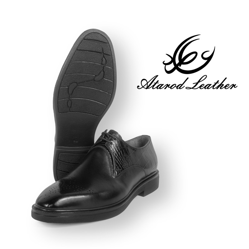 کفش مردانه چرم عطارد مدل چرم طبیعی کد SH236