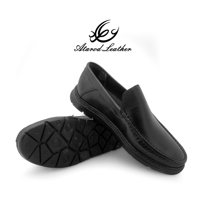 کفش کالج مردانه چرم عطارد مدل چرم طبیعی کد SH310