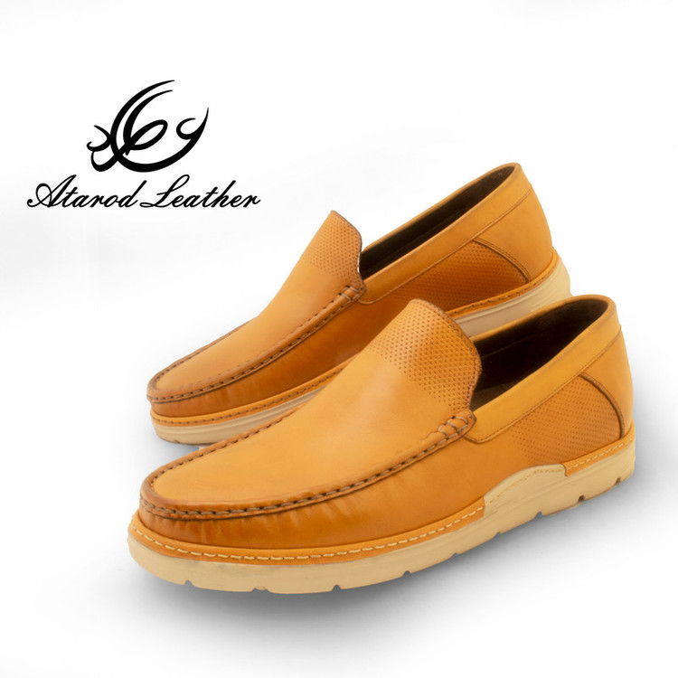 کفش کالج مردانه چرم عطارد مدل چرم طبیعی کد SH310