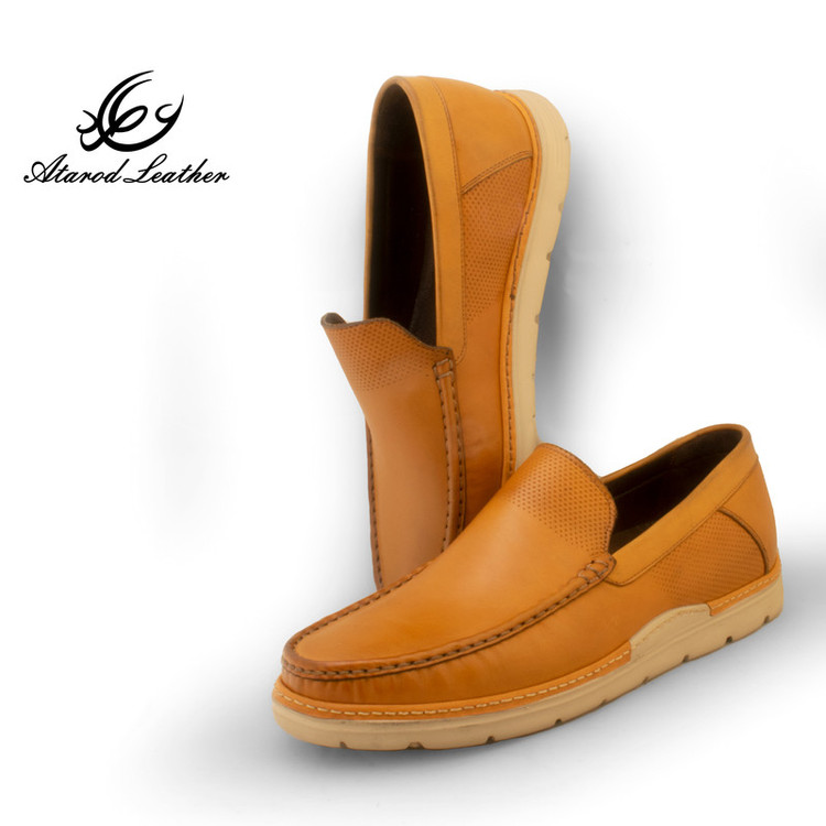 کفش کالج مردانه چرم عطارد مدل چرم طبیعی کد SH310