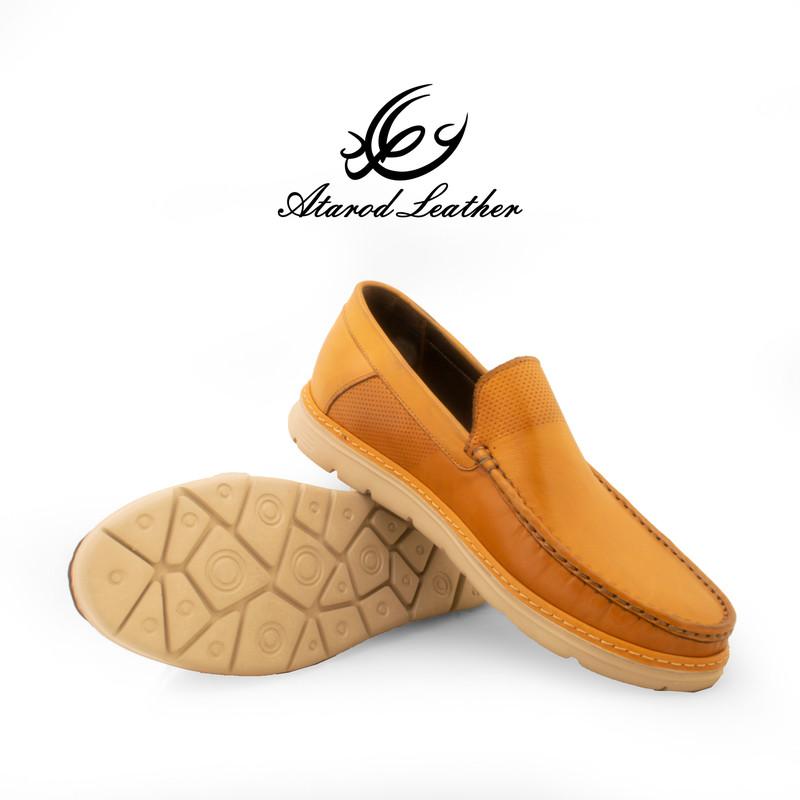 کفش کالج مردانه چرم عطارد مدل چرم طبیعی کد SH310