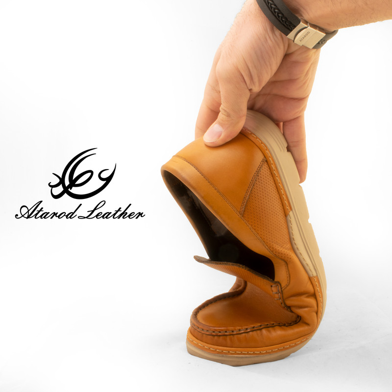 کفش کالج مردانه چرم عطارد مدل چرم طبیعی کد SH310